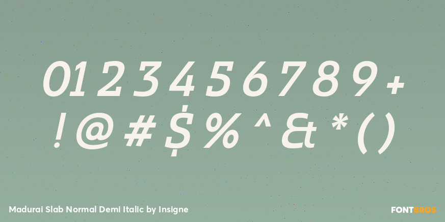 Madurai Slab Normal Demi Italic Font Poster #1