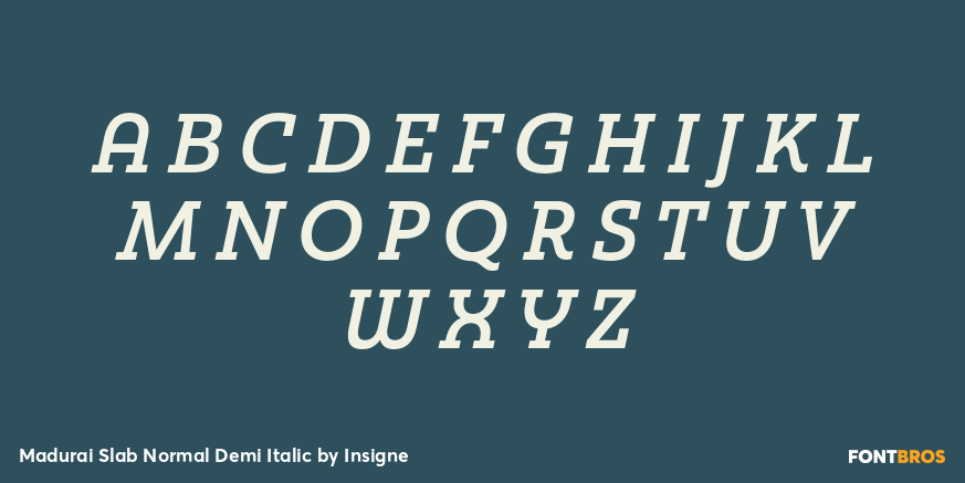 Madurai Slab Normal Demi Italic Font Poster #1