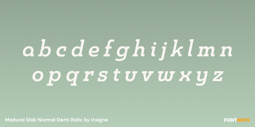 Madurai Slab Normal Demi Italic Font Poster #1