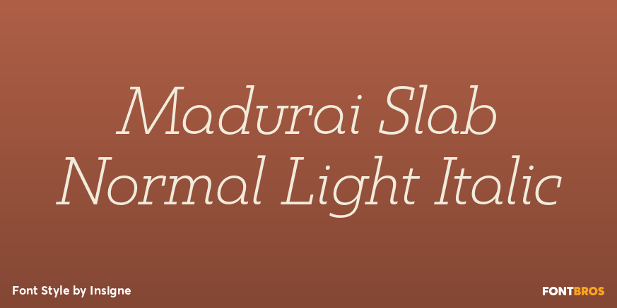 Madurai Slab Normal Light Italic Font Poster #1