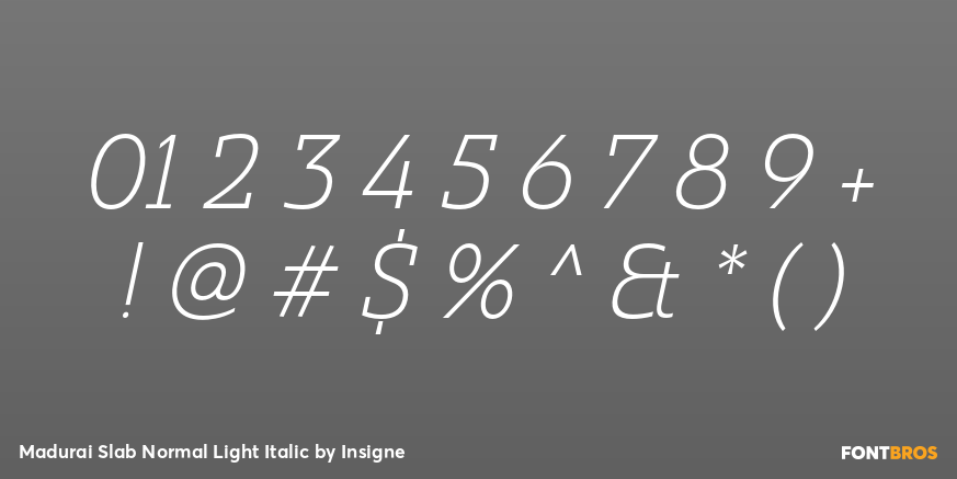 Madurai Slab Normal Light Italic Font Poster #1
