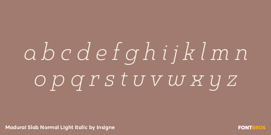 Madurai Slab Normal Light Italic Font Poster #1