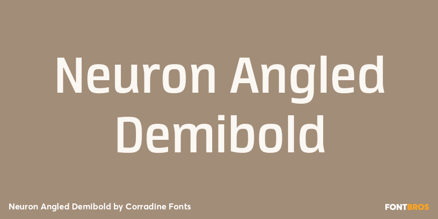 Neuron Angled Demibold Font Poster #1