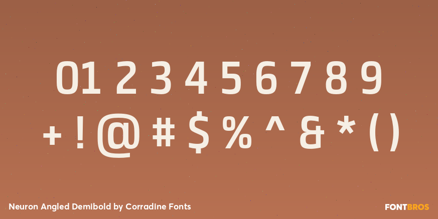 Neuron Angled Demibold Font Poster #4
