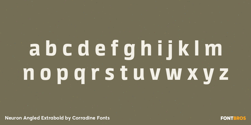 Neuron Angled Extrabold Font Poster #3