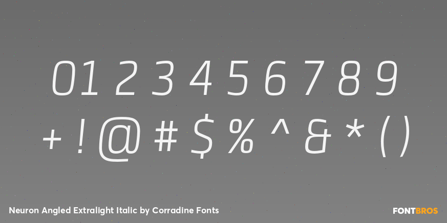 Neuron Angled Extralight Italic Font Poster #4