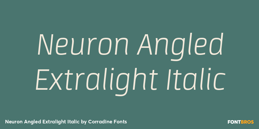 Neuron Angled Extralight Italic Font Poster #1