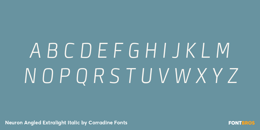 Neuron Angled Extralight Italic Font Poster #2