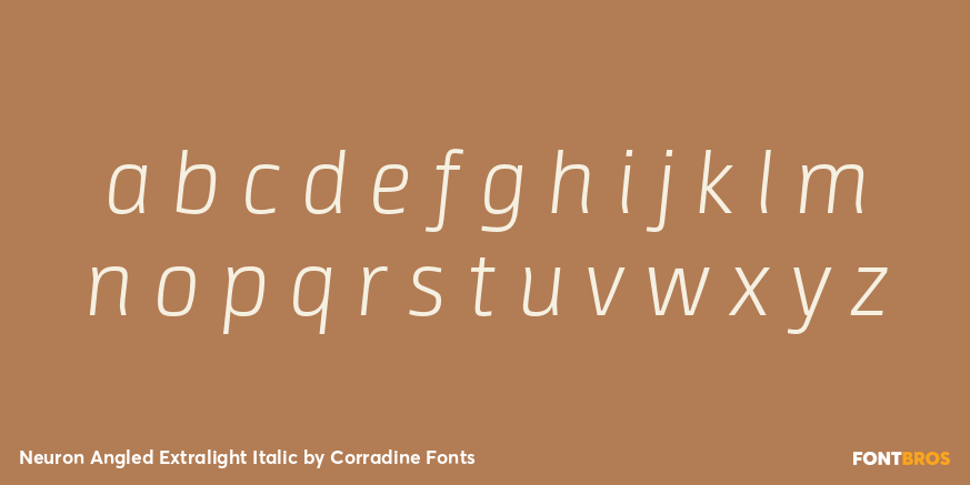 Neuron Angled Extralight Italic Font Poster #3