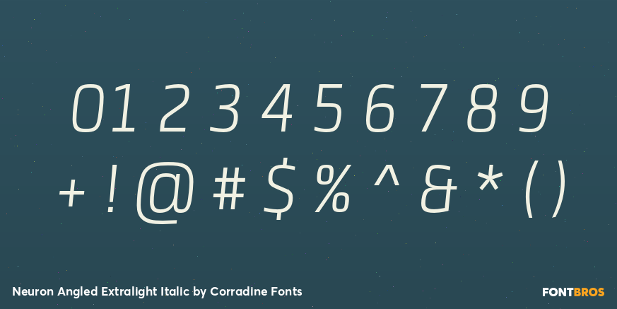 Neuron Angled Extralight Italic Font Poster #4