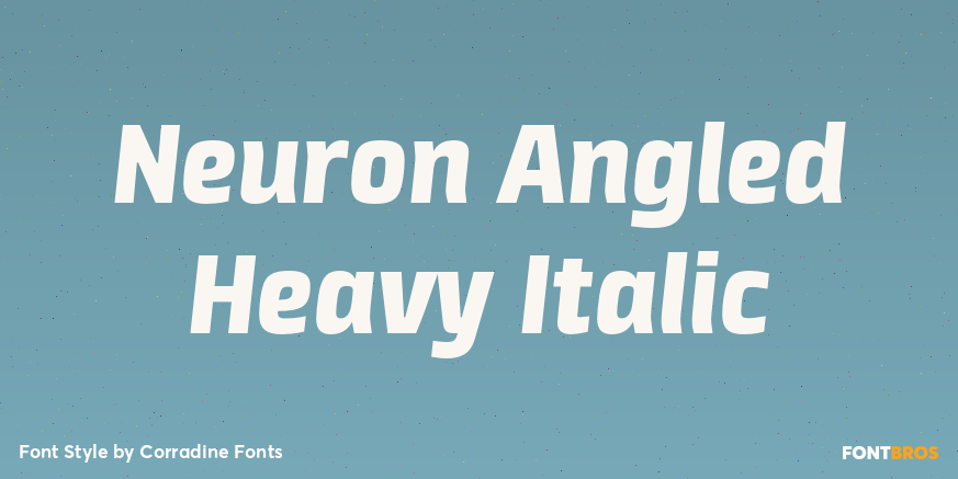 Neuron Angled Heavy Italic Font Poster #1