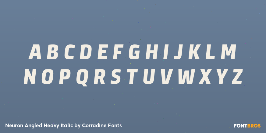 Neuron Angled Heavy Italic Font Poster #2