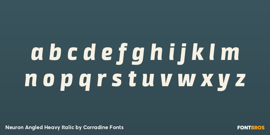 Neuron Angled Heavy Italic Font Poster #3