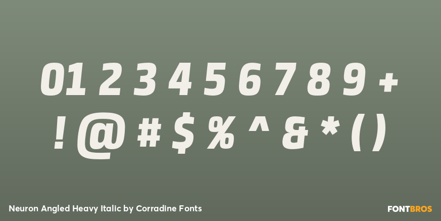 Neuron Angled Heavy Italic Font Poster #4