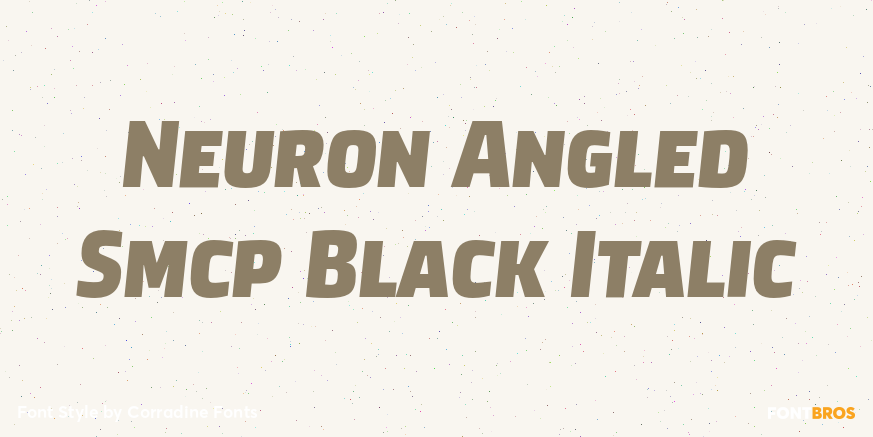 Neuron Angled Smcp Black Italic Font Poster #1