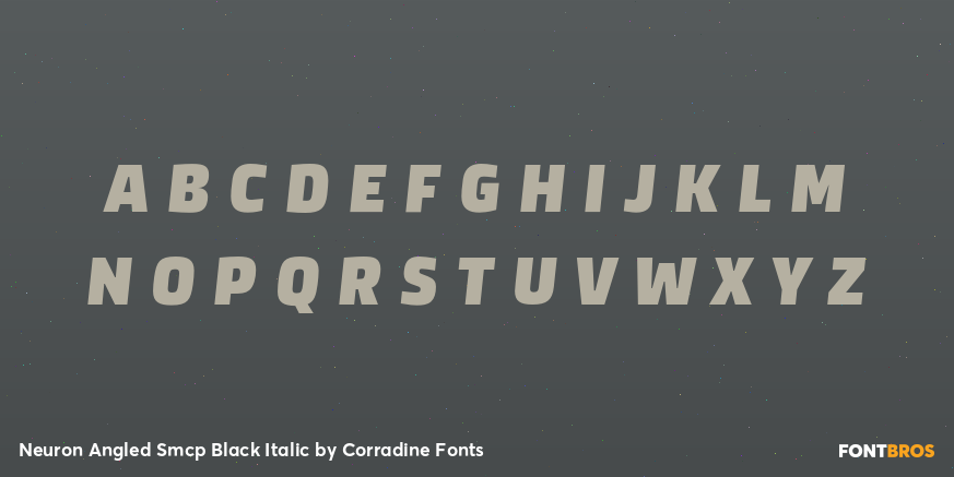 Neuron Angled Smcp Black Italic Font Poster #3