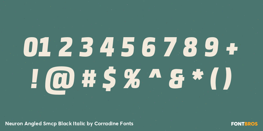 Neuron Angled Smcp Black Italic Font Poster #4