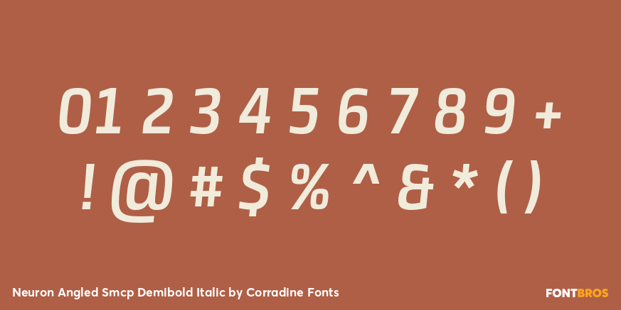 Neuron Angled Smcp Demibold Italic Font Poster #4