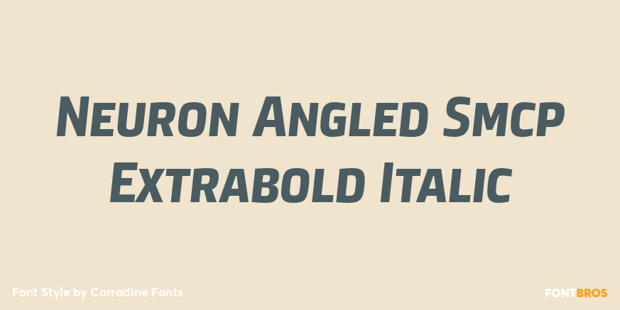 Neuron Angled Smcp Extrabold Italic Font Poster #1