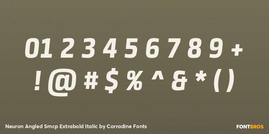 Neuron Angled Smcp Extrabold Italic Font Poster #4