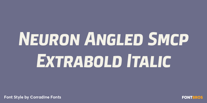 Neuron Angled Smcp Extrabold Italic Font Poster #1