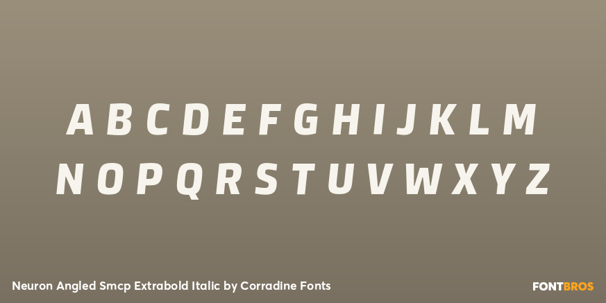 Neuron Angled Smcp Extrabold Italic Font Poster #3