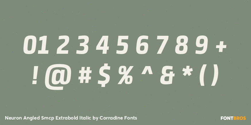 Neuron Angled Smcp Extrabold Italic Font Poster #4