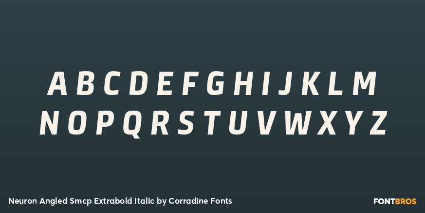 Neuron Angled Smcp Extrabold Italic Font Poster #2