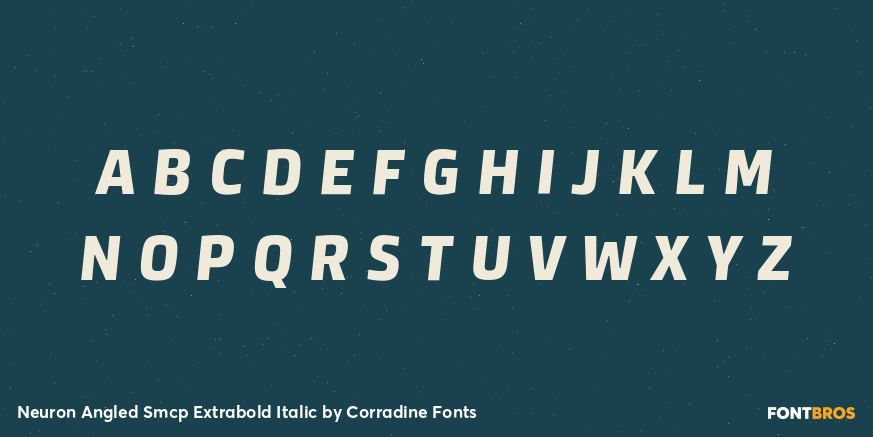 Neuron Angled Smcp Extrabold Italic Font Poster #3