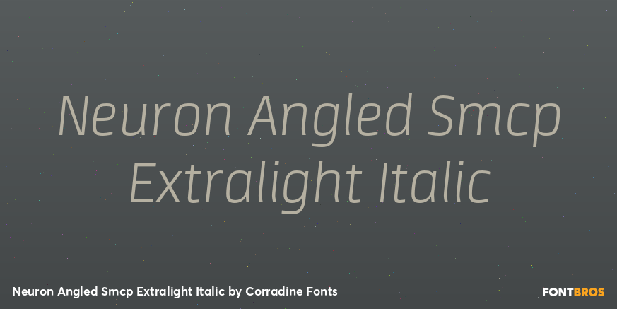 Neuron Angled Smcp Extralight Italic Font Poster #1