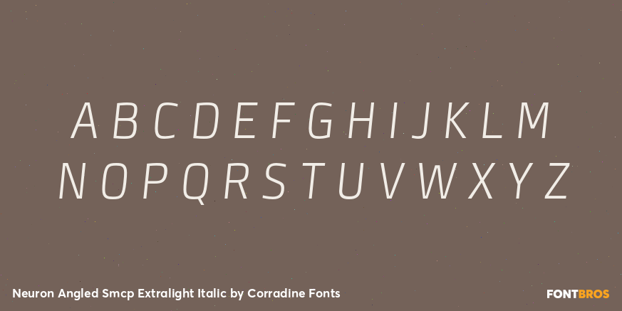 Neuron Angled Smcp Extralight Italic Font Poster #2