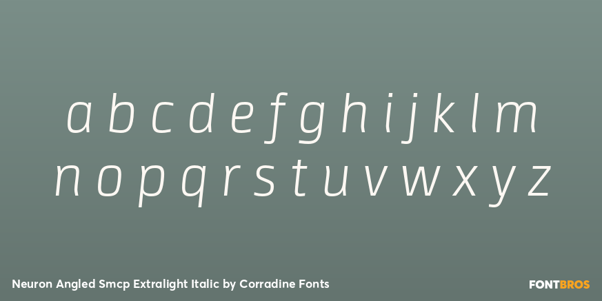 Neuron Angled Smcp Extralight Italic Font Poster #3