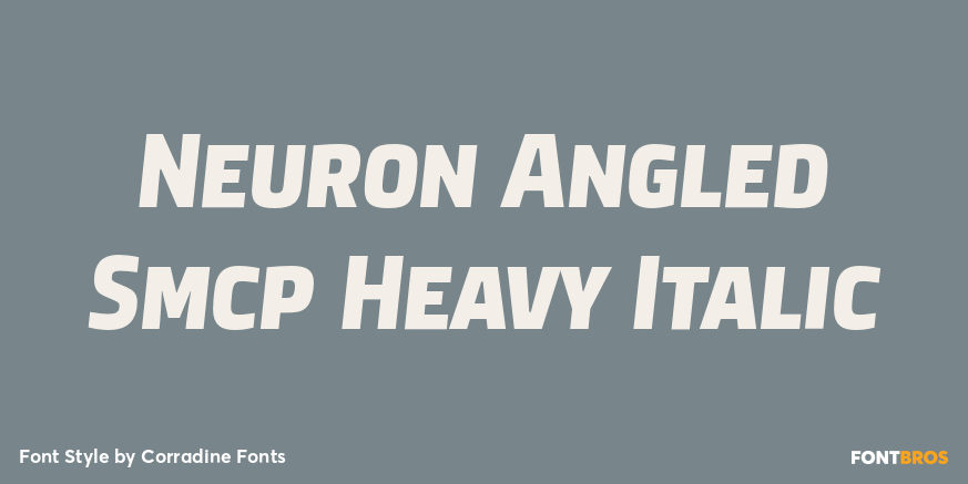 Neuron Angled Smcp Heavy Italic Font Poster #1