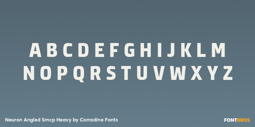 Neuron Angled Smcp Heavy Font Poster #2