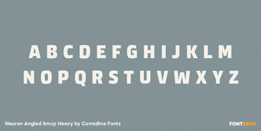 Neuron Angled Smcp Heavy Font Poster #3