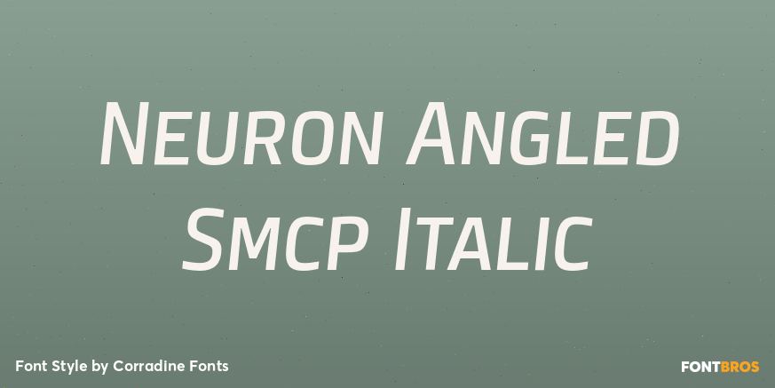 Neuron Angled Smcp Italic Font Poster #1