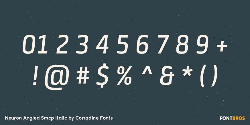 Neuron Angled Smcp Italic Font Poster #4