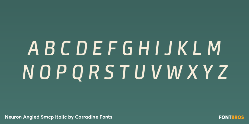 Neuron Angled Smcp Italic Font Poster #2