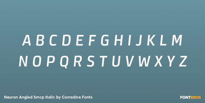 Neuron Angled Smcp Italic Font Poster #3