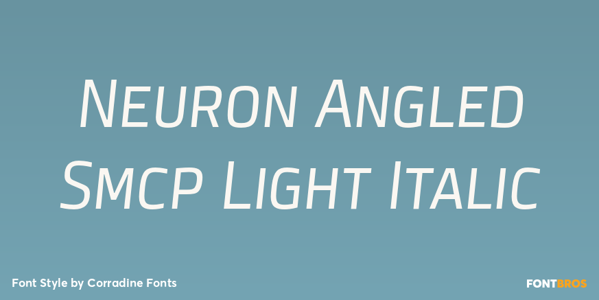 Neuron Angled Smcp Light Italic Font Poster #1