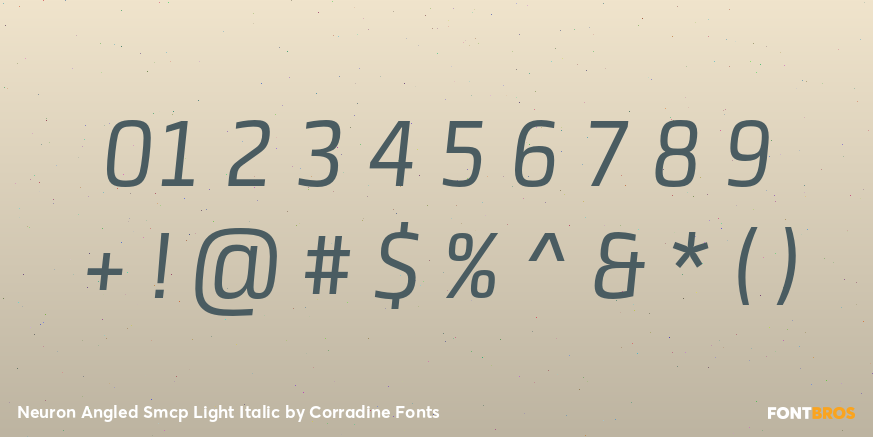 Neuron Angled Smcp Light Italic Font Poster #1