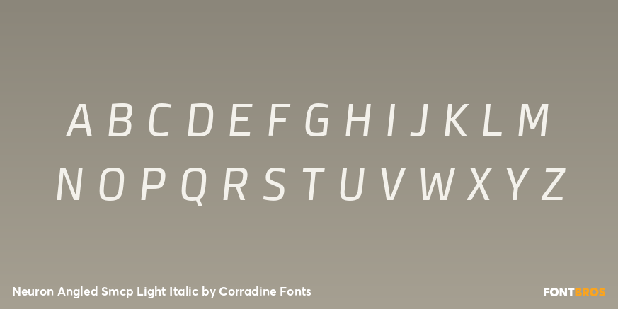 Neuron Angled Smcp Light Italic Font Poster #1