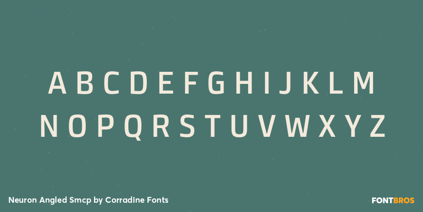 Neuron Angled Smcp Font Poster #3