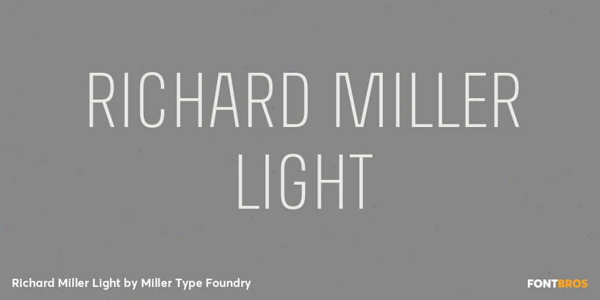 Richard Miller Light Font Poster #1