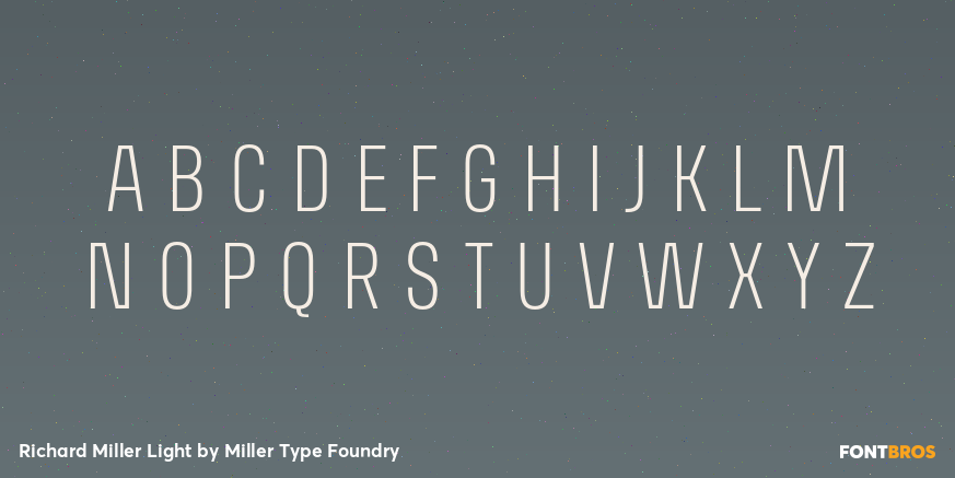 Richard Miller Light Font Poster #2