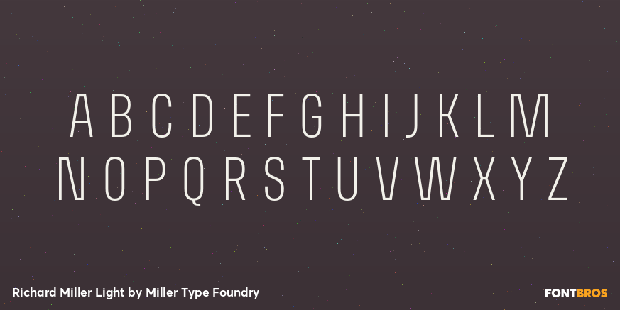 Richard Miller Light Font Poster #3