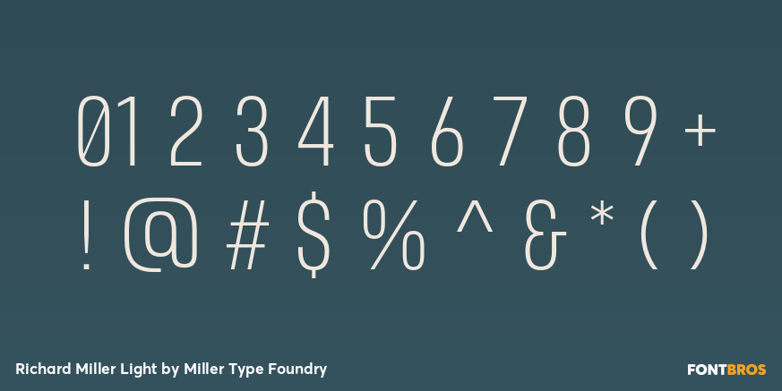 Richard Miller Light Font Poster #4