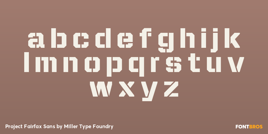 Project Fairfax Sans Font Poster #3