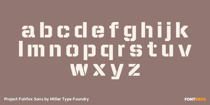 Project Fairfax Sans Font Poster #1