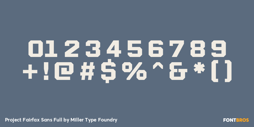 Project Fairfax Sans Full Font Poster #1